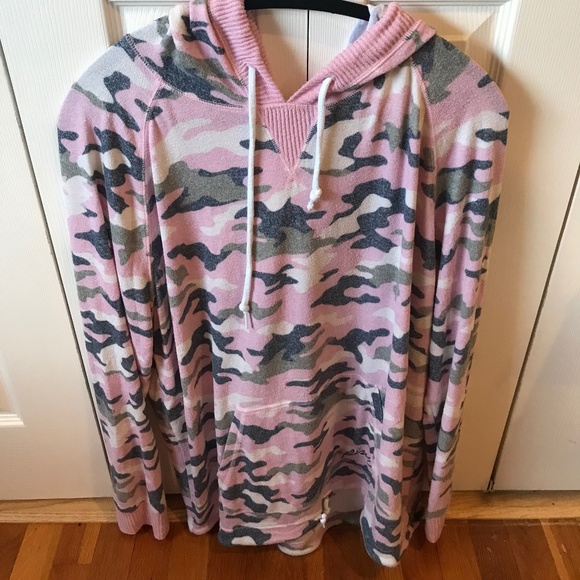 PINK Victoria's Secret Tops - PINK Camp Pink Gray Hoodie